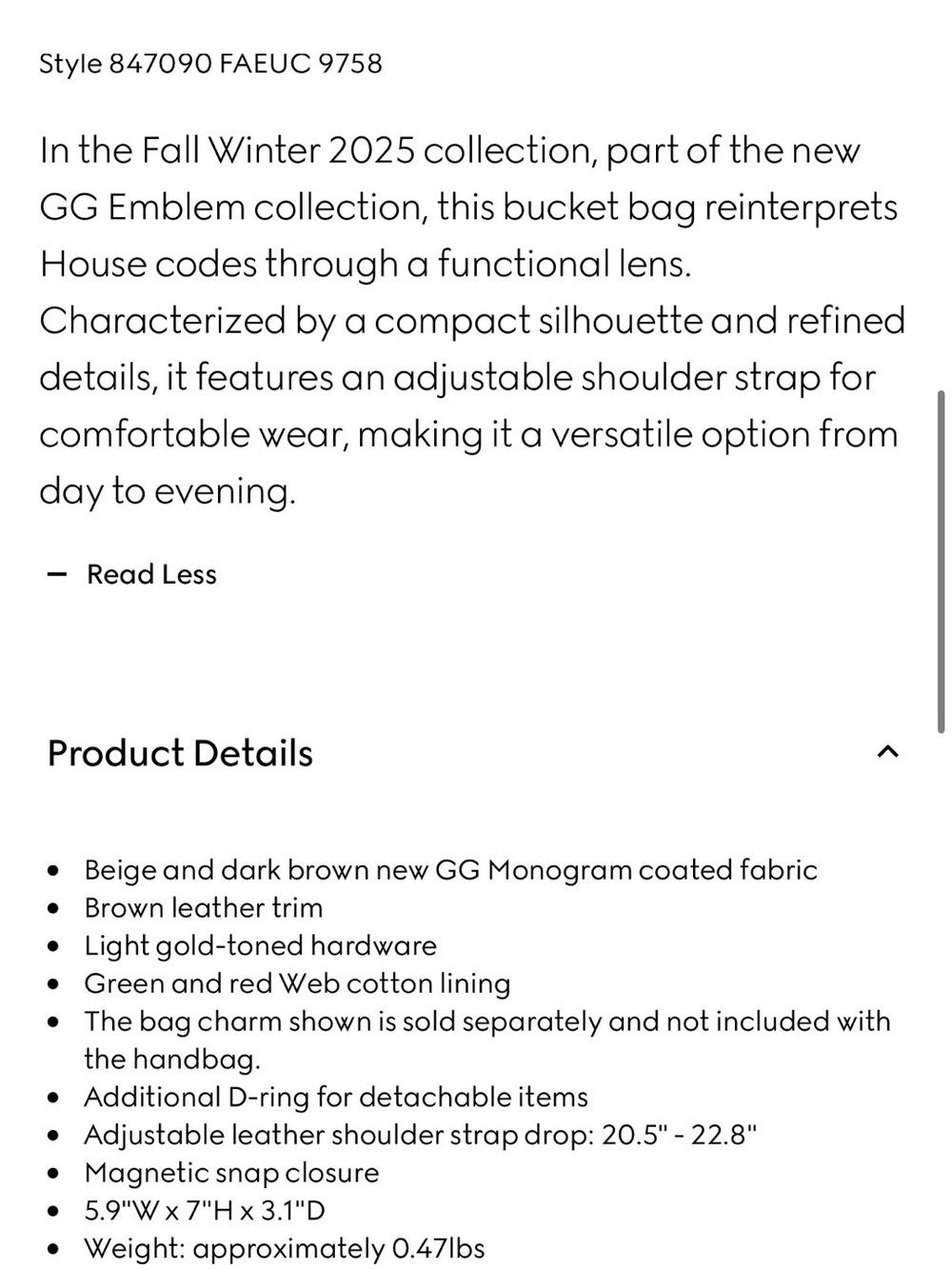 Gucci Nano Bucket Bag GG Supreme Crossbody - Picture 5 of 14